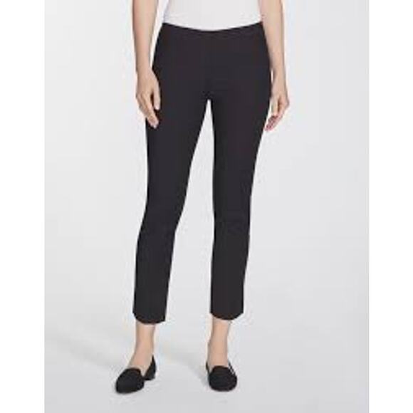 Lafayette 148 Stanton Pants Black Ankle Length Stretch Wool Women 8 - Picture 1 of 13